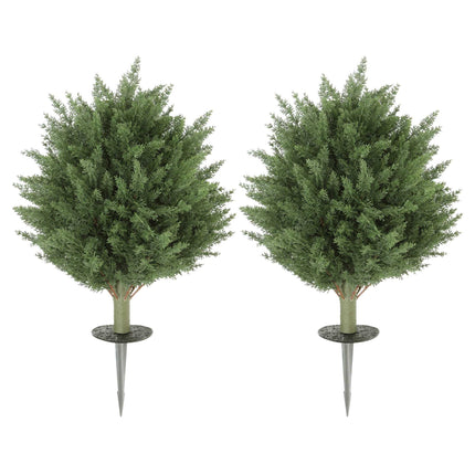Cyprès artificiels, résistants aux UV, lot de 2, 40 x 60 cm