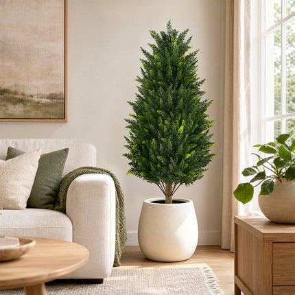 Cyprès artificiel, 92 cm, résistant aux intempéries, lot de 2