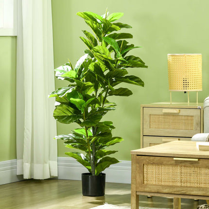 Künstlicher Ficus, 110 cm, 90 Blätter mit Topf