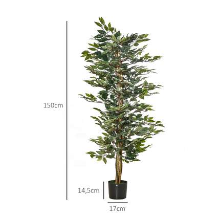 150 cm künstlicher Ficusbaum für die Innen- und Außendekoration