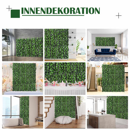 Clôture végétale artificielle pour préserver votre intimité, 300 x 100 cm, vert foncé