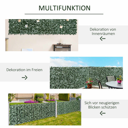 Haie artificielle brise-vue, 240 x 100 cm, vert foncé