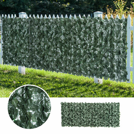 Haie artificielle brise-vue, 240 x 100 cm, vert foncé