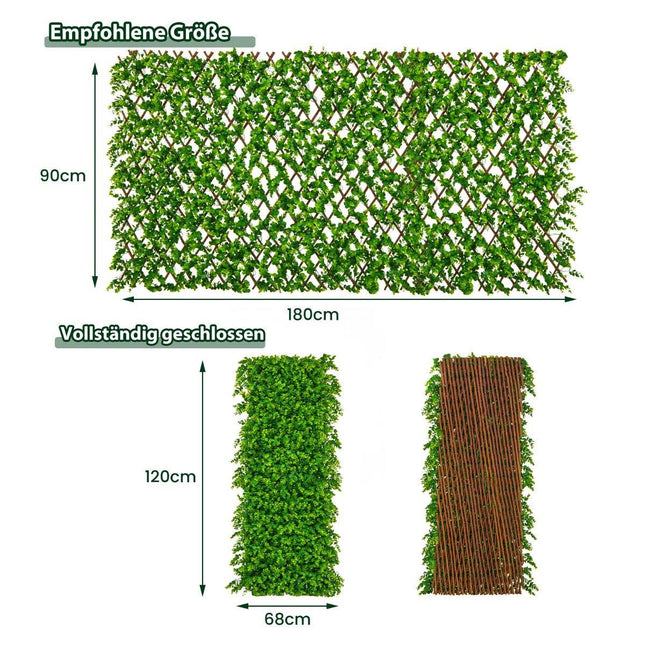 Haies murales de plantes d'intimité de jardin de lierre artificiel avec eucalyptus vert