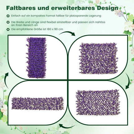 Lierre artificiel jardin écran de confidentialité haies murales végétales avec eucalyptus violet