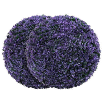Boules de lavande artificielles pour topiaire, résistantes aux UV, 38 cm, lot de 2