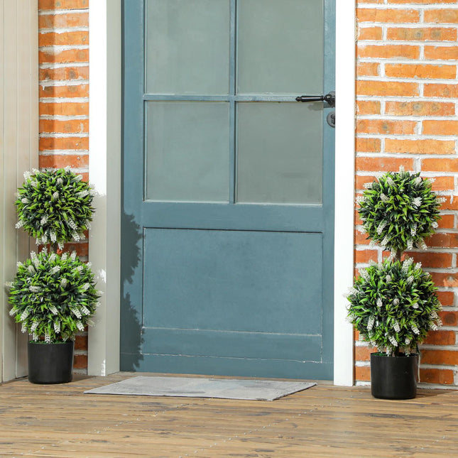 Künstliche Lavendelbäume, 70 cm, 2er-Set, für drinnen/draußen