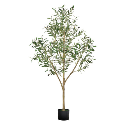 Artificial Olive Tree 150cm with Black Pot, Fruits
