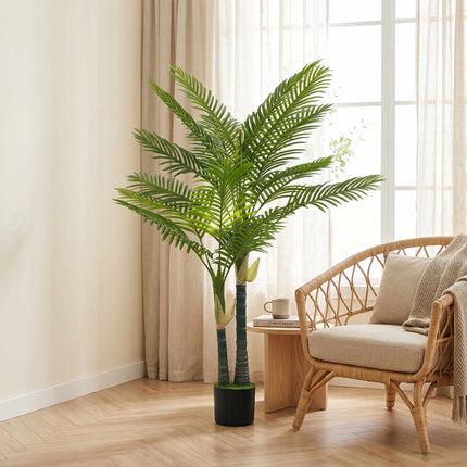 Palmier artificiel 150 cm, 16 palmes, en pot