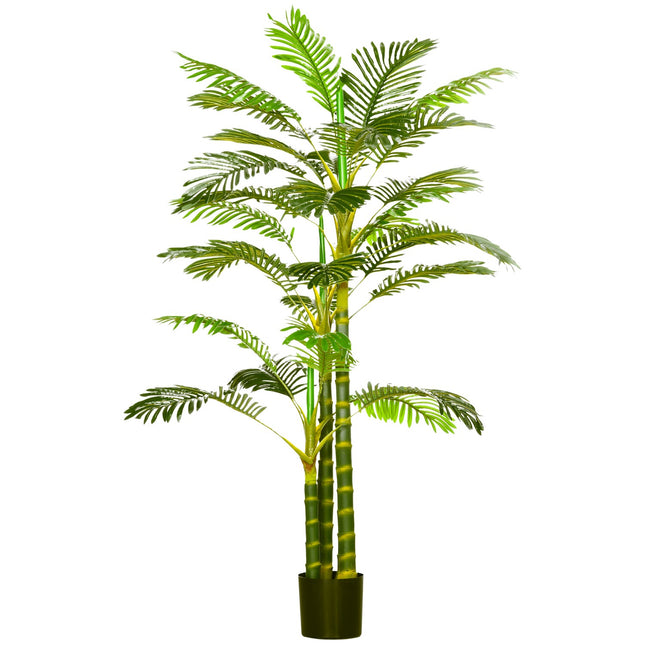 Palmier Artificiel 190 cm Plante Artificielle, Plantes Artificielles en Plastique en Pot Palmier Artificiel, Fausse Plante pour Salon Chambre Bureau Jardin Décoration Moderne Cadeau