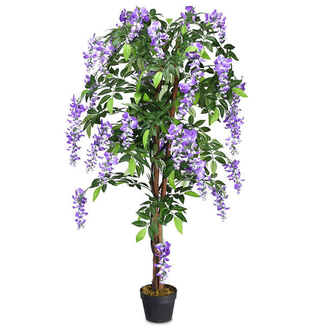 Kunstpflanze Nutzpflanze Kunstpalme Kunstbaum 150cm Lila