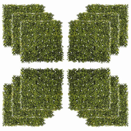 Künstliche Pflanzenwand-Set – UV-Schutz, 50x50cm, 12 Paneele