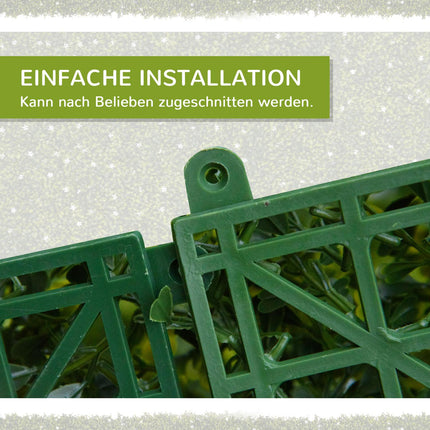 Künstliche Pflanzenwand-Set – UV-Schutz, 50x50cm, 12 Paneele