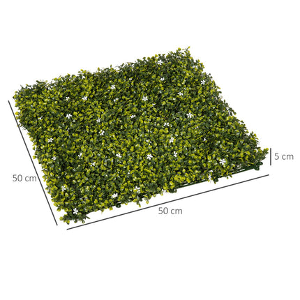 Künstliche Pflanzenwand-Set – UV-Schutz, 50x50cm, 12 Paneele