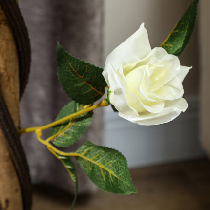 Plante artificielle en pot de ciment - Blanc, 90 cm, lot de 2