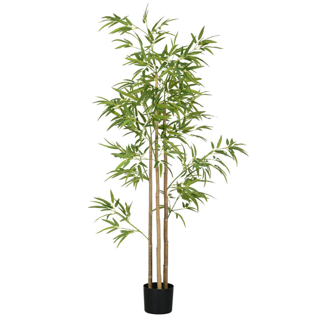 Plantes artificielles, bambou artificiel, plante artificielle de 180 cm avec 830 feuilles, plante d'intérieur, arbre artificiel, décoration végétale pour intérieur, vert