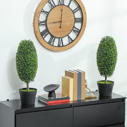 Lot de 2 plantes artificielles, résistantes aux UV, 60 cm de hauteur