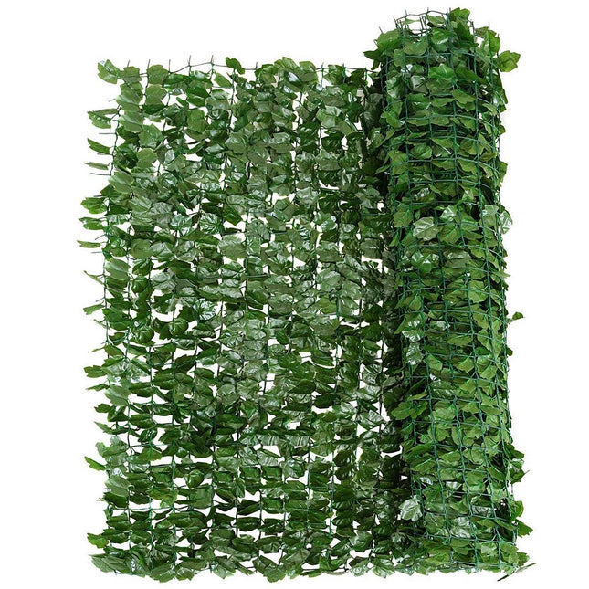 Lierre artificiel brise-vue pour jardin, balcon, aspect feuille, protection contre le vent, 150 x 240 cm, vert