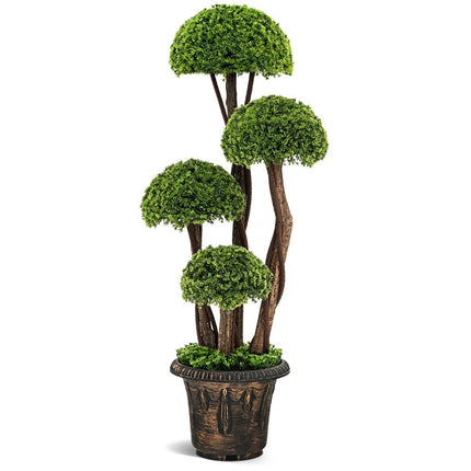 Arbre topiaire artificiel en bois de cèdre arbre artificiel décoratif 90 cm