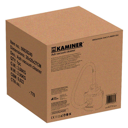 Ash Vacuum Cleaner – 10L, 800W, HEPA Filter, Blower Function