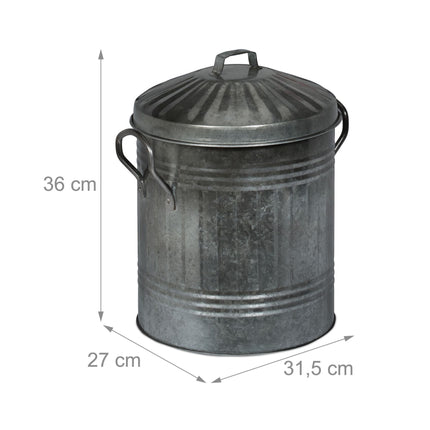 Aschenbecher mit Deckel 10 l