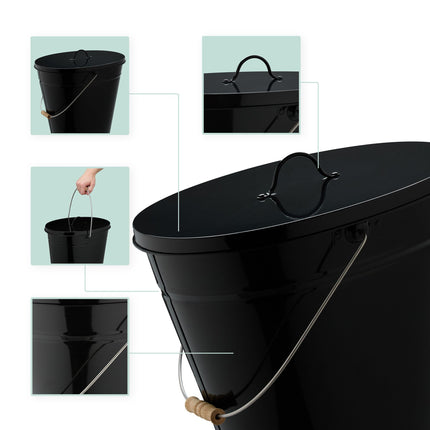 Cendrier avec couvercle 12 litres