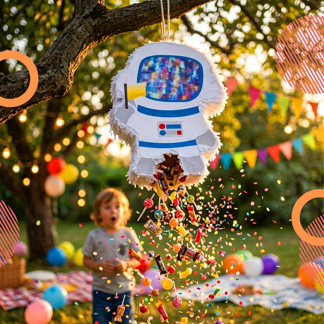 Astronaut Piñata-Set mit Stock & Maske
