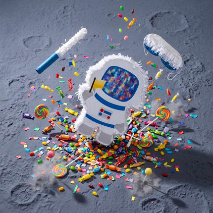 Astronaut Piñata-Set mit Stock & Maske