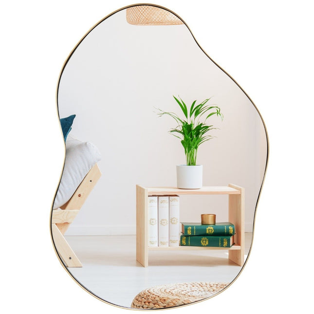 Miroir mural asymétrique, 78 x 56,5 cm, réflexion HD