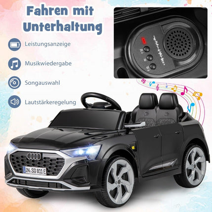 Voiture électrique pour enfants Audi SQ8, 12 V, télécommande, noire