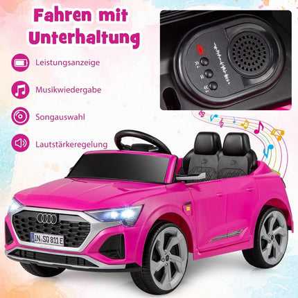Voiture électrique pour enfants Audi SQ8, 12 V, télécommande, rose