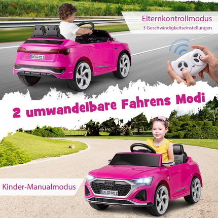 Voiture électrique pour enfants Audi SQ8, 12 V, télécommande, rose