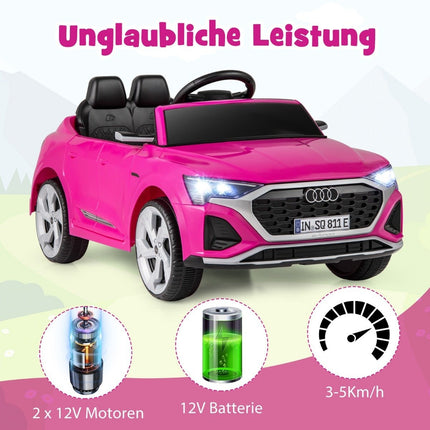 Voiture électrique pour enfants Audi SQ8, 12 V, télécommande, rose
