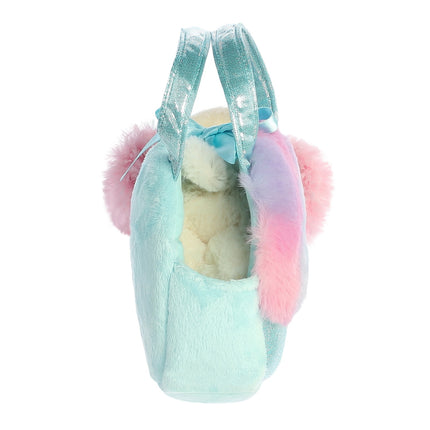 Aurora Fancy Pals Plüschhund in einer Zuckerwattetasche, 20 cm