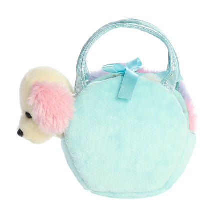 Aurora Fancy Pals Plüschhund in einer Zuckerwattetasche, 20 cm