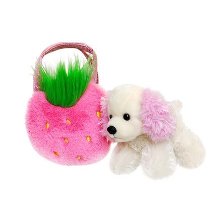 Peluche Aurora Fancy Pals - Caniche Fraise Dans Un Sac, 20 Cm