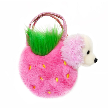 Peluche Aurora Fancy Pals - Caniche Fraise Dans Un Sac, 20 Cm
