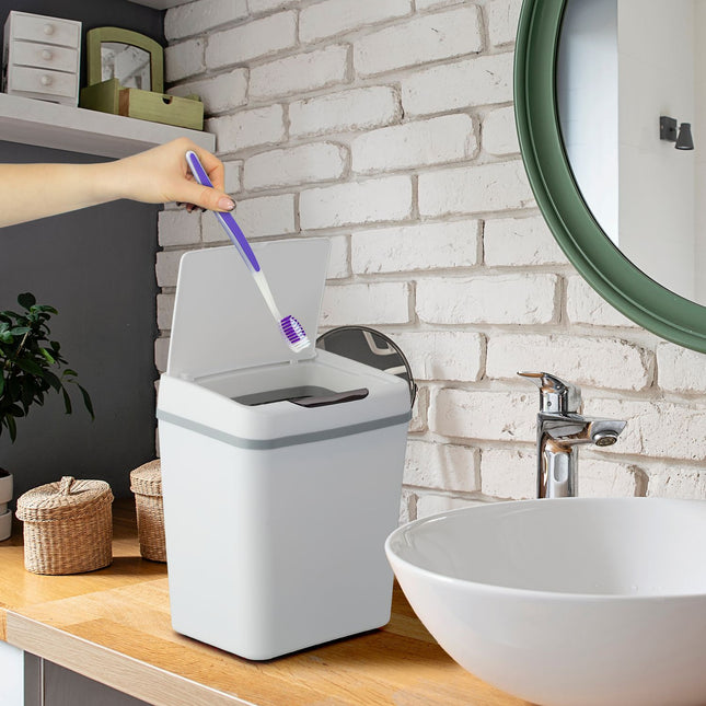 Poubelle automatique à capteur pour salle de bain, capacité de 9 L