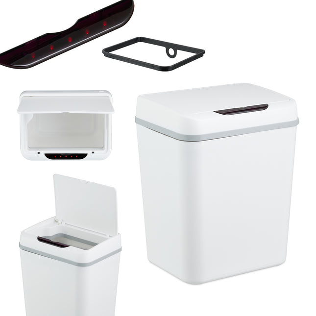 Poubelle automatique à capteur pour salle de bain, capacité de 9 L