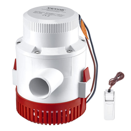 Automatic Bilge Pump 3000 GPH 12V, Float Switch, 1.6in