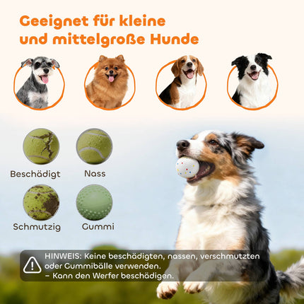 Lanceur de balles automatique pour chien - 3 distances, 3 balles, vert