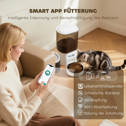 Distributeur automatique de nourriture et d'eau pour chats et chiens (2,5 L)
