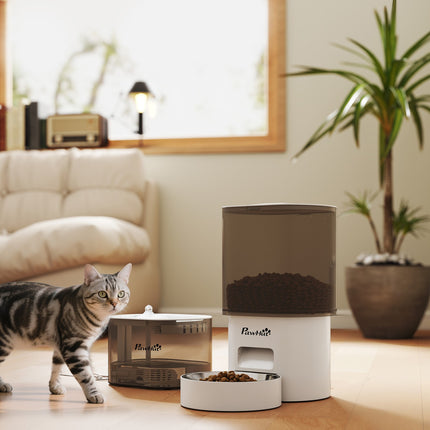 Distributeur automatique de nourriture et d'eau pour chats et chiens (2,5 L)