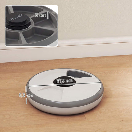 Automatischer Futterspender mit Timer, 6 Mahlzeiten, LED-Anzeige