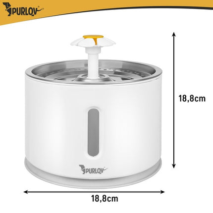 Automatischer Trinkbrunnen für Haustiere, 2,4 l mit LED-Filter