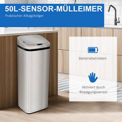 Sensor-Kochgeschirr, Edelstahl, 50L/68L, Silber