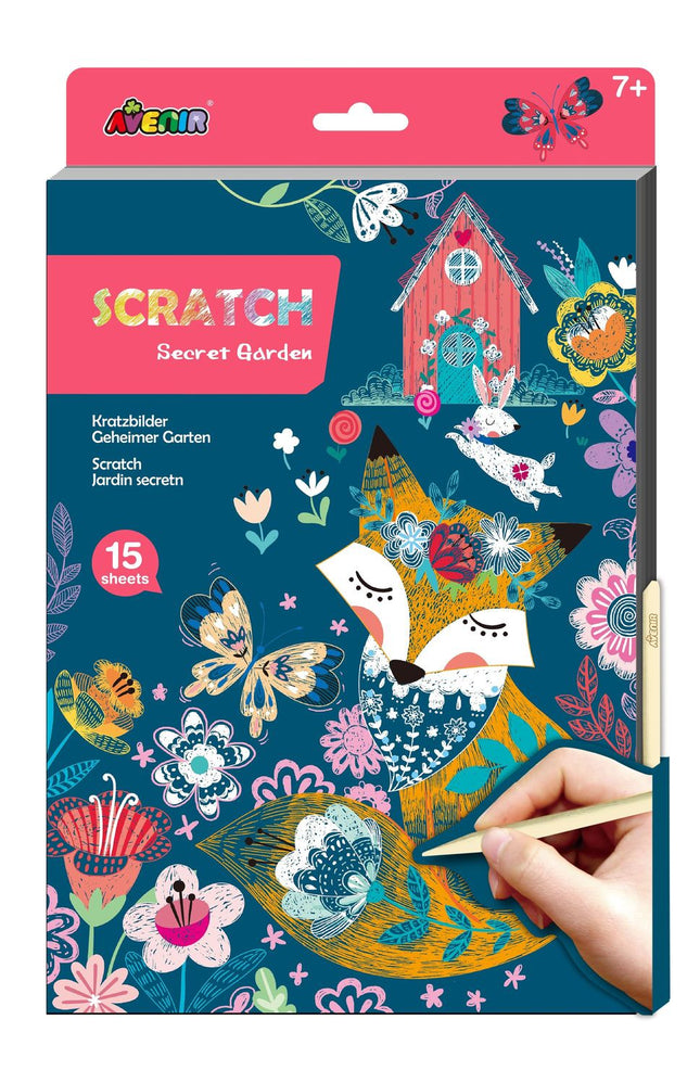 Avenir Livre à gratter A4 Jardin Secret