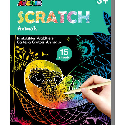 Avenir Mini-Rubbelbuch Waldtiere