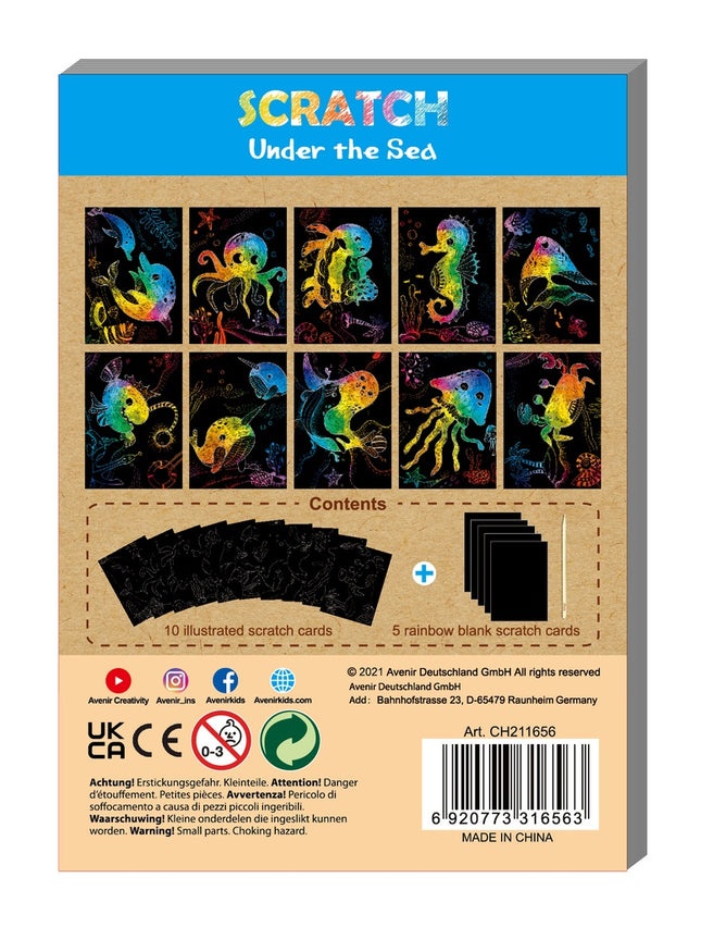 Avenir Mini Livre à Gratter Sous la Mer