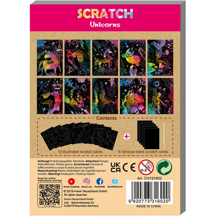Avenir Mini Scratch Book Unicorns